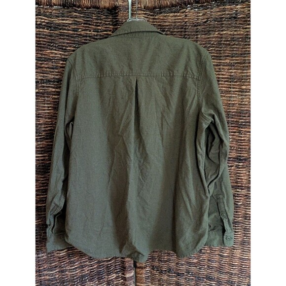 REI Co-op Flannel Button Up Shirt Mens Large Green Outdoor Camp Hiking Gorpcore - Picture 6 of 8